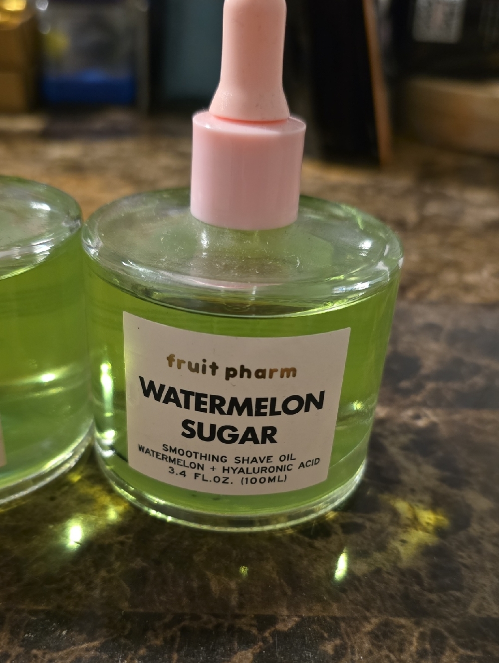 3 Pc Fruit Pharm Watermelon Sugar Shave Oil - Pink & Green (C051)